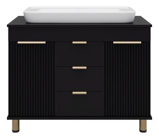 Напольная тумба под раковину Brevita Enfida 100см чёрный